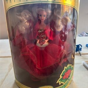 1993 Holiday Barbie in Sparkling Red and Gold Gown